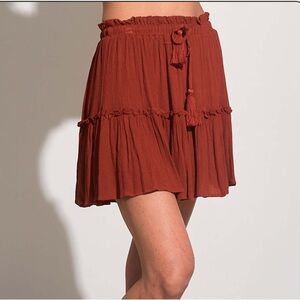 Elan Ruffle Mini Skirt
